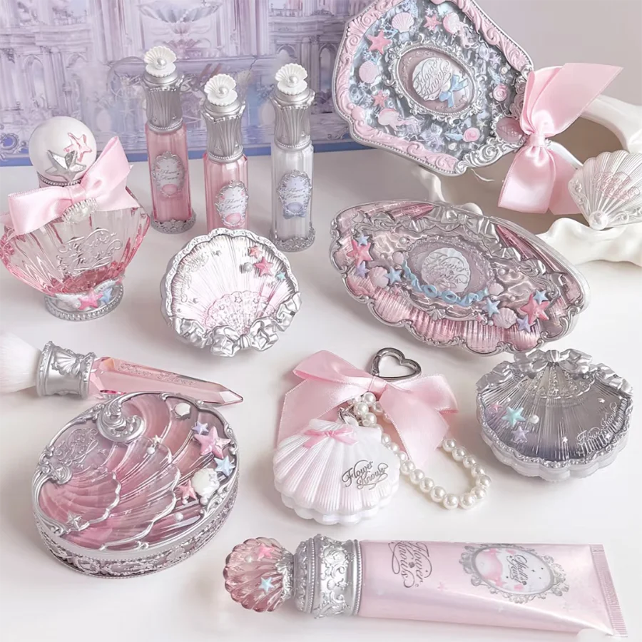 Fleur sait coquille bijoux Essence miroitant brillant à lèvres Blush pour joue rouge maquillage perle ombre à paupières océan mystérieux boîte-cadeau