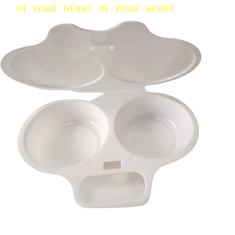 【X】Microwave Egg Poacher 2 Cavity Food Grade Heat Resistant Plastic Reusable Cooker for Office Worker Breakfast