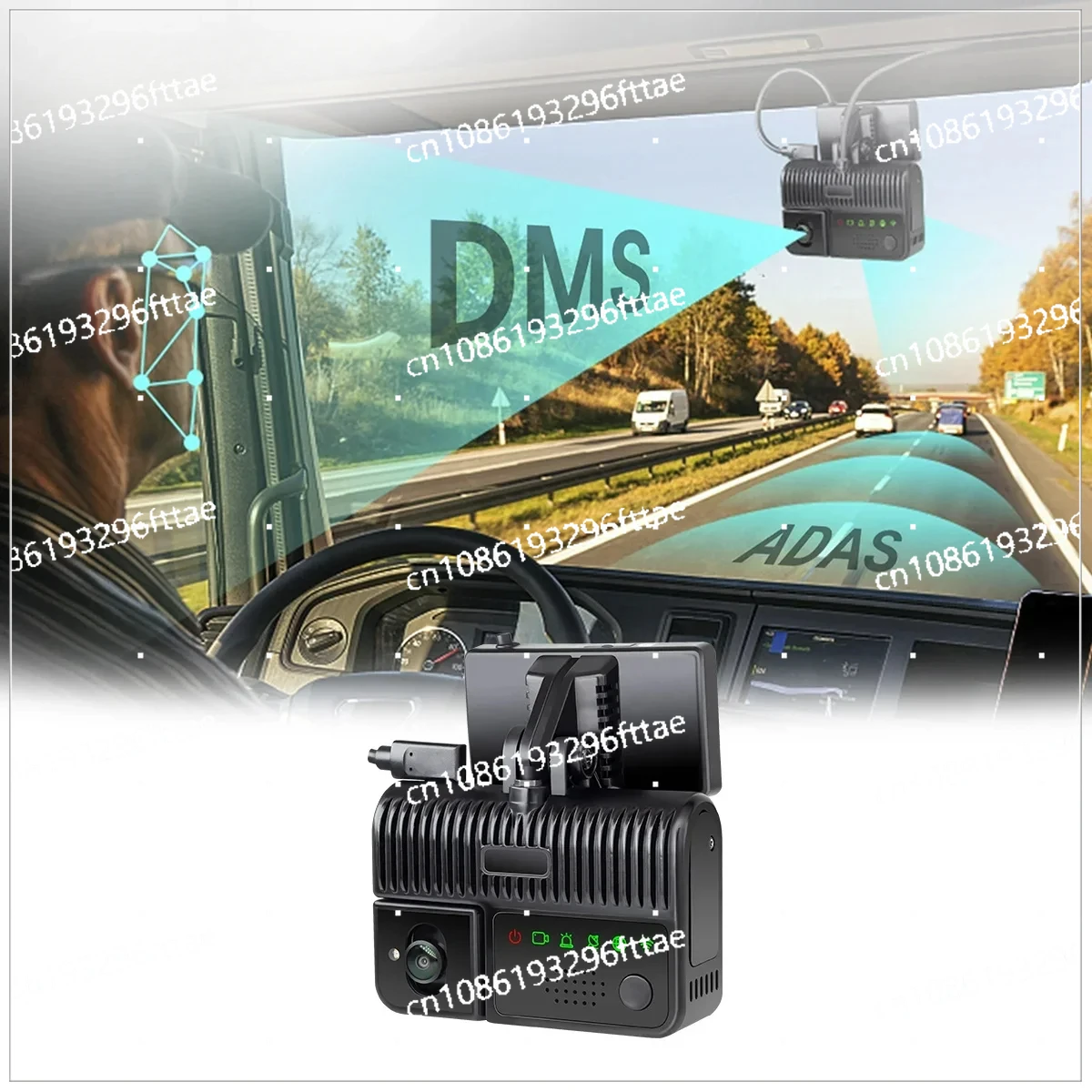 AI Dashcam with DMS ADAS Fleet Tracking Monitor Max 256g Card with Gps 4g Dash Camera