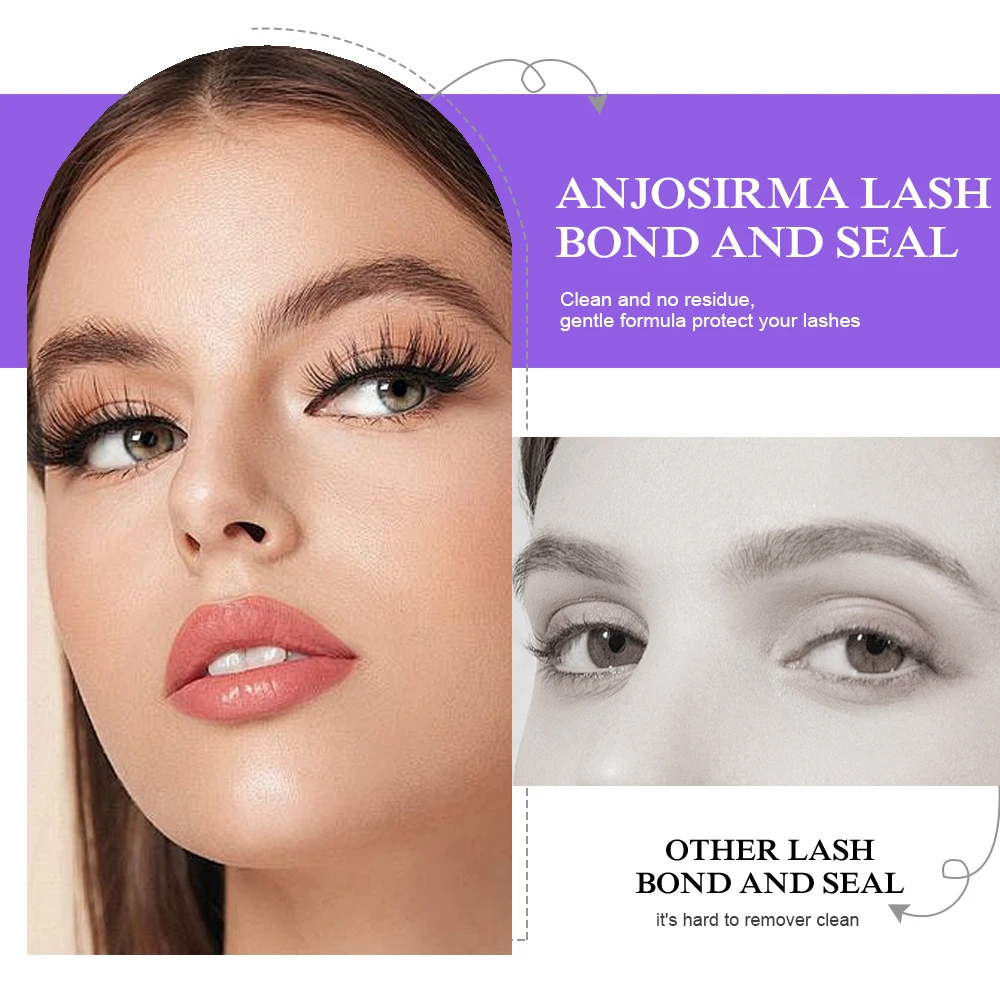 ANJOSIRMA Lash lijm Waterproof Wimper Bond en Seal, DIY Lash Clusters, Houden 48-72 Uur, Make-up Mascara Wand