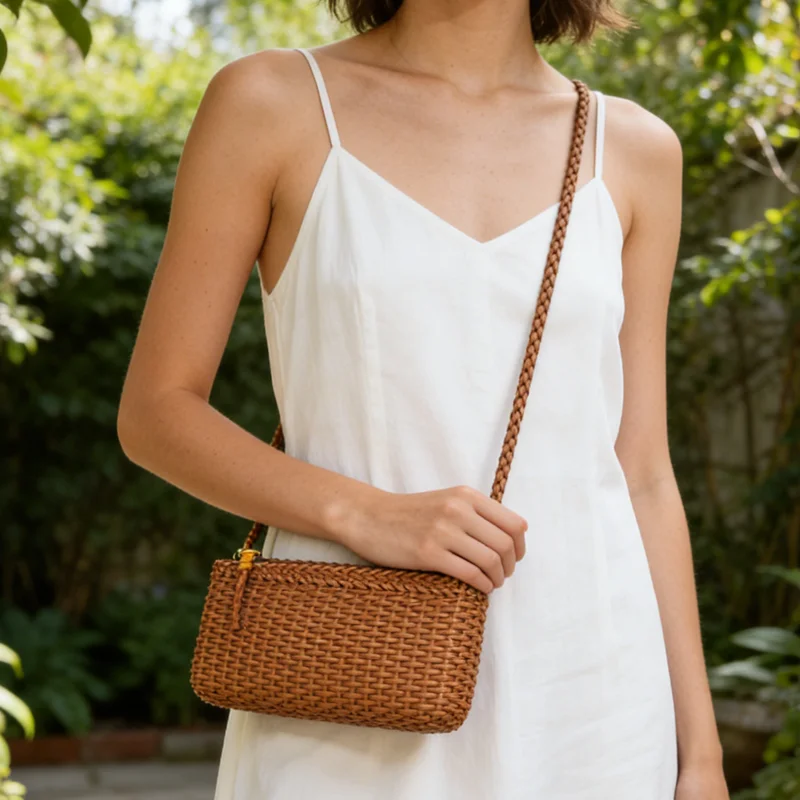 

Кожаные тканые сумки первого слоя из воловьей кожи, клатч, маленькая сумка через плечо