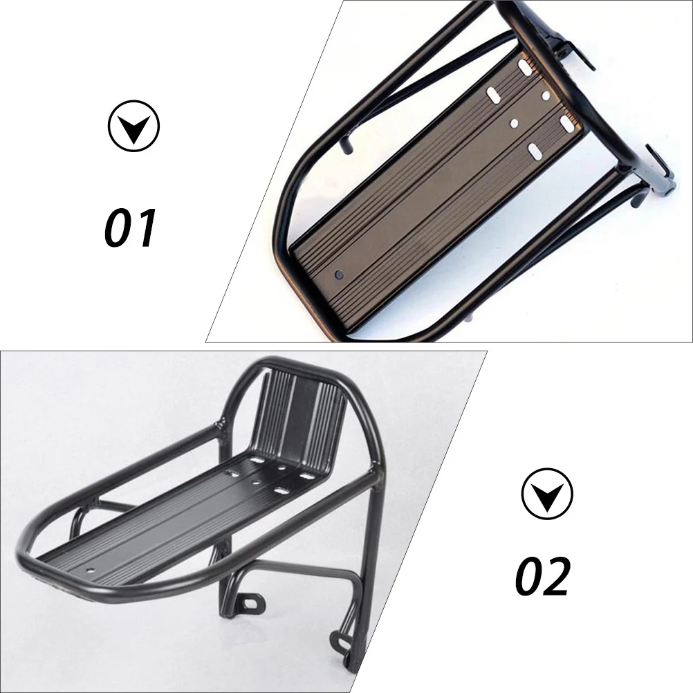 

1Pcs Durable Aluminum Alloy Bike Front Storage Shelf Easy Install Practical Cycling Accessory Bike Front Shelf