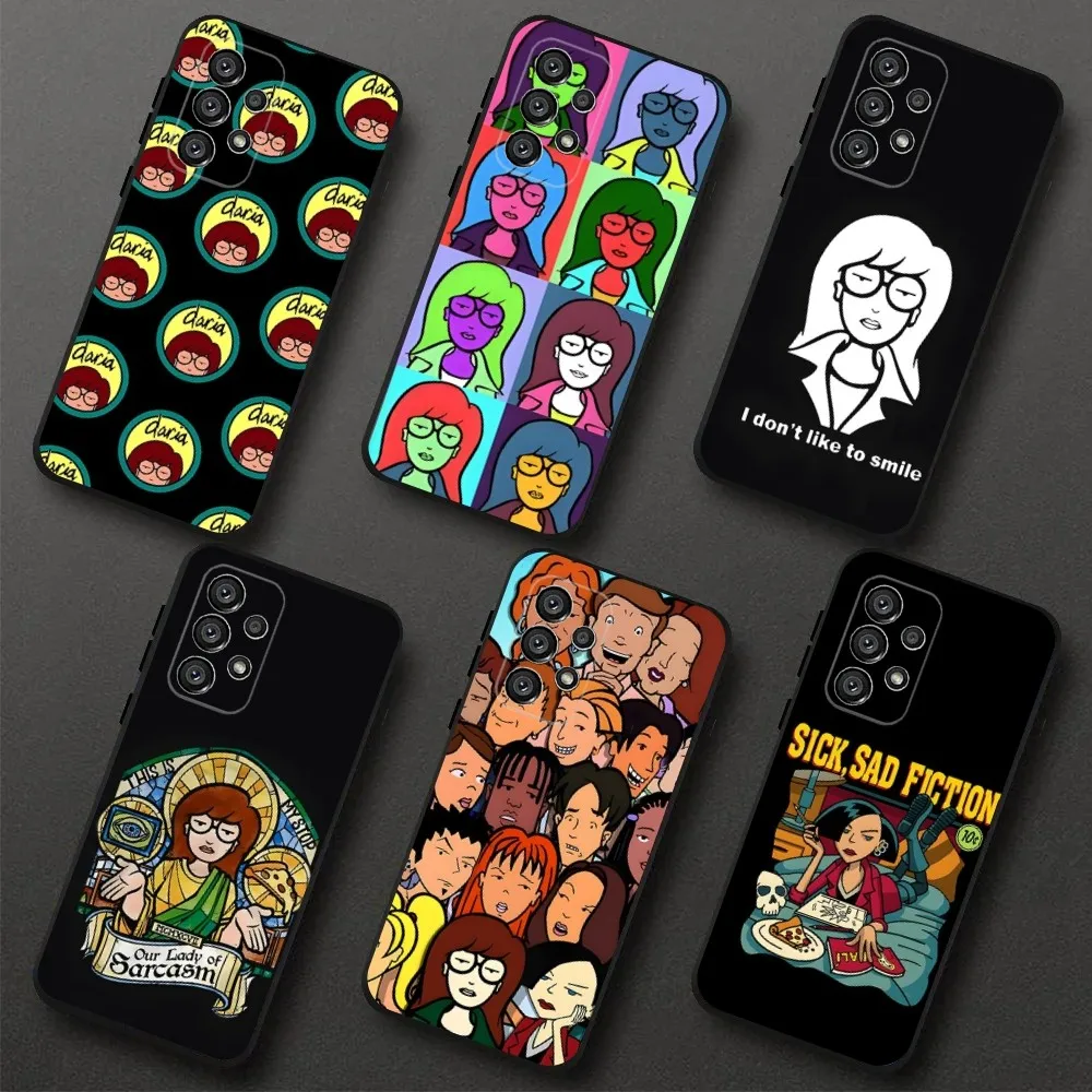 Cartoon D-Daria  Phone Case For Samsung Galaxy A20,A21s,A22,A31,A32,A52,A53,A72,73,A80,A91 Soft Black Cover