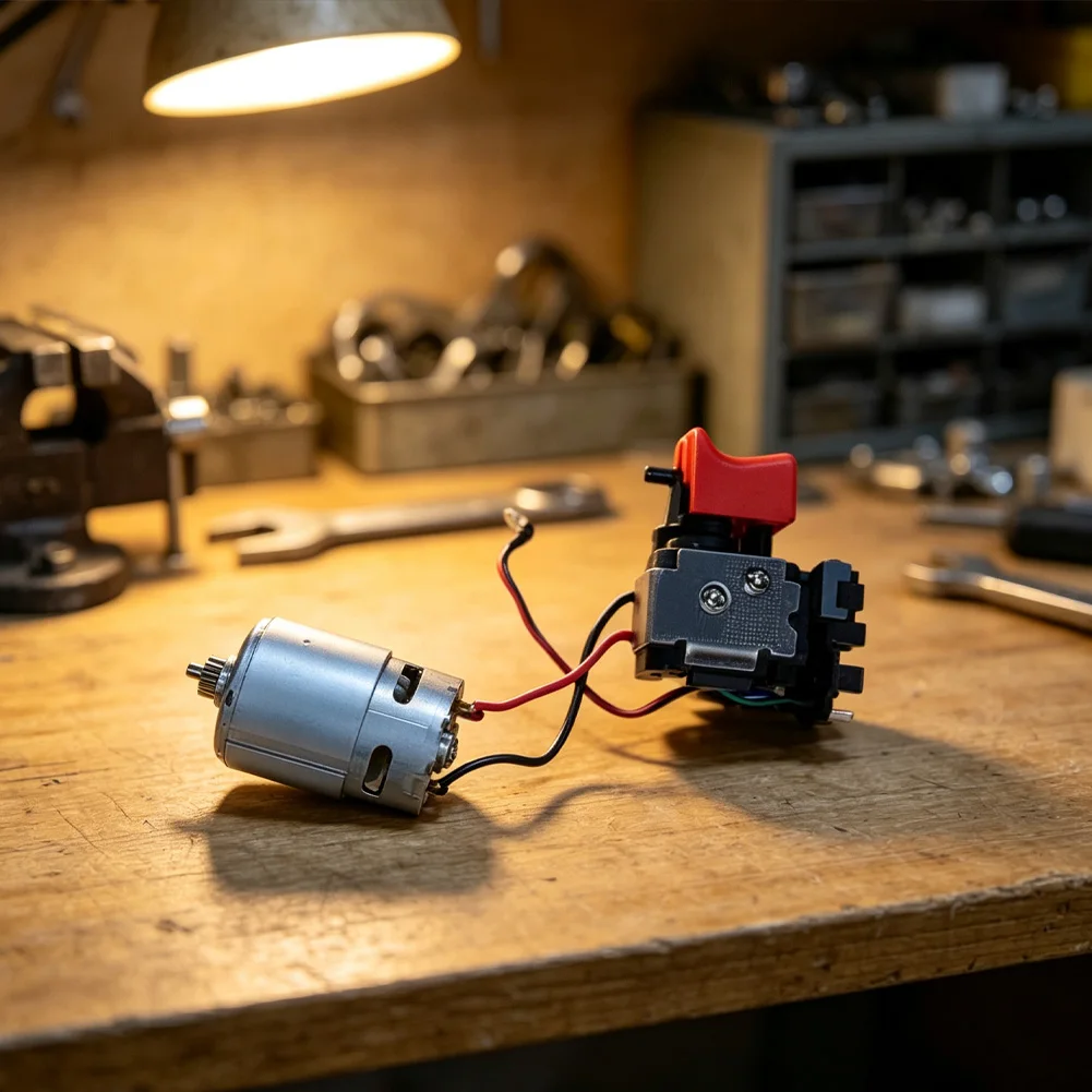 Power Tool Repair Kit GSR120-LI Switch Motor High Durability Plastic Metal Gear Construction Compact Size Structure