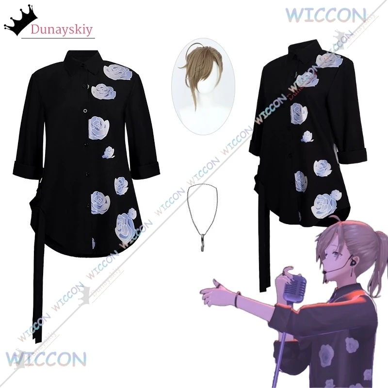 {YiNuo} Аниме Vtuber Kanae Косплей Костюм Vtuber Nijisanji Kanae Косплей Черная Повседневная Длинная Рубашка Парик Ролевые Игры Мужчины Хэллоуин {YiNuo} Аниме Vtuber Kanae Косплей Костюм Vtuber Nijisanji Kanae Косплей Черная Повседневная Длинная Рубашка Парик Ролевые Игры Мужчины Хэллоуин