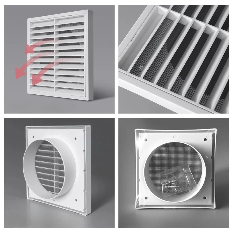 Reliable Ventilation Solution Sturdy Grille Air Outlet  Durable ABS Material  Vermin And Rodent Protection White