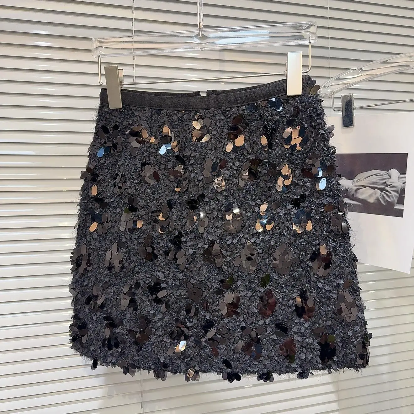 

iny с блестками, зимняя новая юбка трапециевидной формы, элеганская женская юбка длиной f, привлекательная яркая цветная юбка прямого кроя