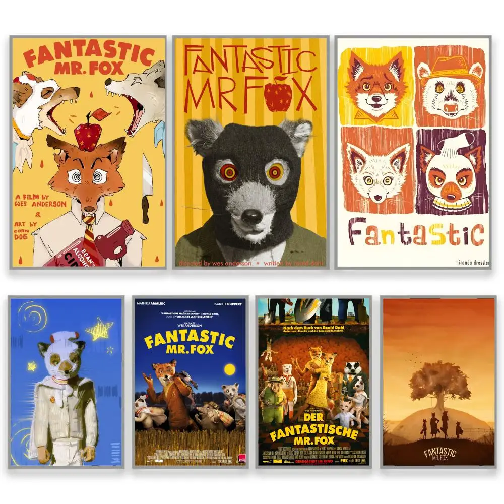 Фантастический постер «Мистер Фокс», идеальная наклейка, самоклеящаяся, художественная, предназначенная для дома, столовой, офиса, прочный