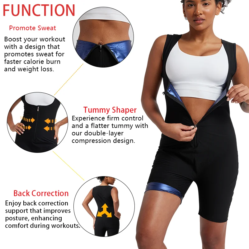 المرأة كامل الجسم ساونا البدلة البطن التحكم حرق الدهون كامل الجسم المشكل مدرب خصر تحت الصدر التخسيس ضغط ارتداءها