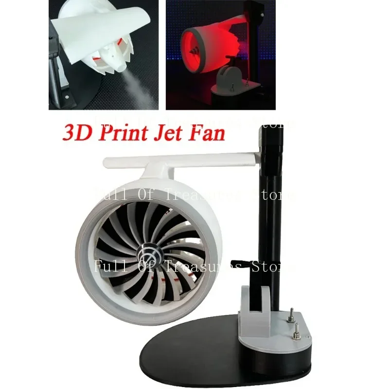 JetFan Turbofan Desktop USB Fan NIKOLATOY Creative Turbofan Engine Model3D Turbofan Red light Tail Flame Atomization Spray Devic