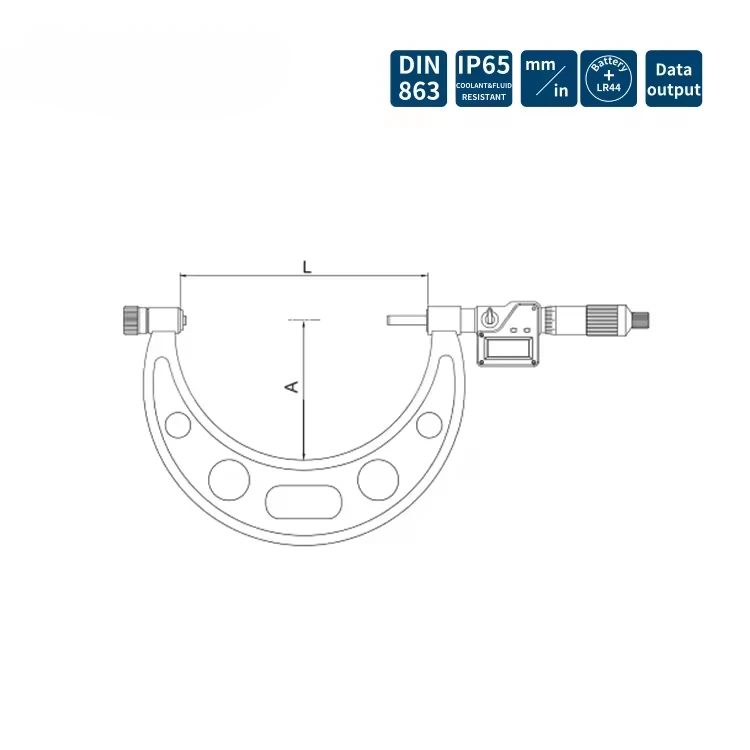 Vendita Calda 200mm 200-300mm 300-400mm 400-500mm IP65 Digitale Impermeabile Micrometro Esterno Con Incudini Intercambiabili