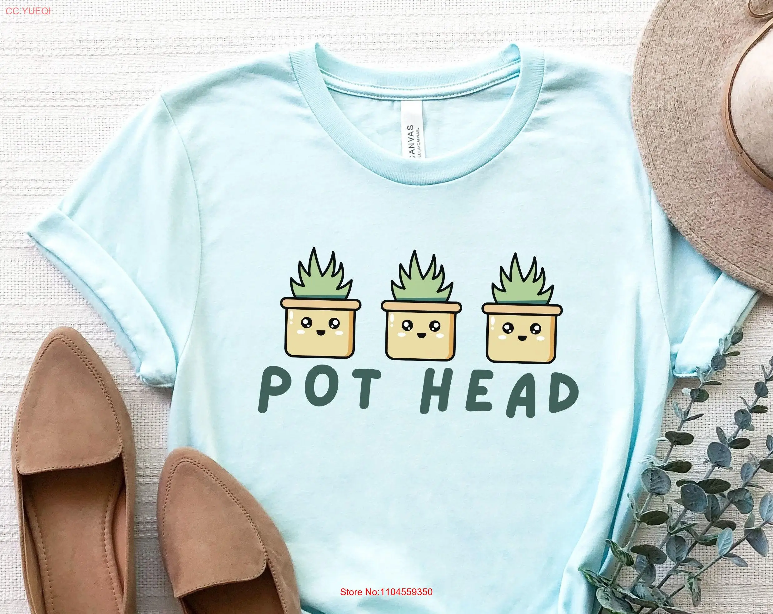 Pot Head T Shirt Gardener Planting Crazy Plant Lady Funny Plants Lover Mom long or short sleeves