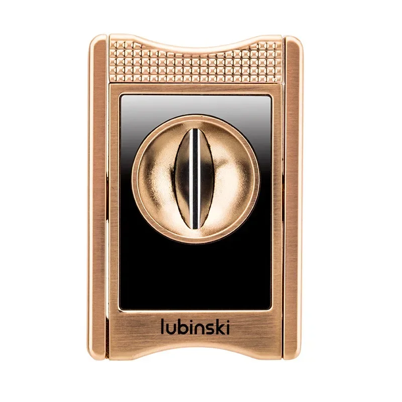 

Cigar Cutter Multi-function Cigar V-shaped Cut Zinc Alloy Holder Design with Leather Case Gift Box