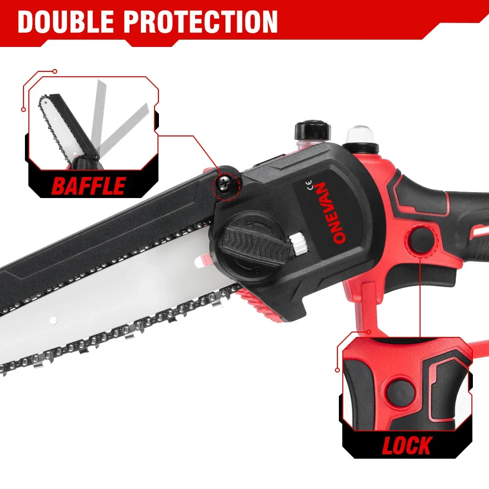Imagem -05 - Recarregável Portátil Elétrica Motosserra Serra de Poda Pruner Ramo Jardim Tesouras Ferramenta Elétrica para Makita Bateria 18v 20000rpm 6