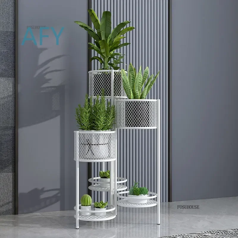 Indoor Small Plant Stand for Office for Metal Household Large Capacity Plant Shelves for Modern Unique Decoration Shelf for