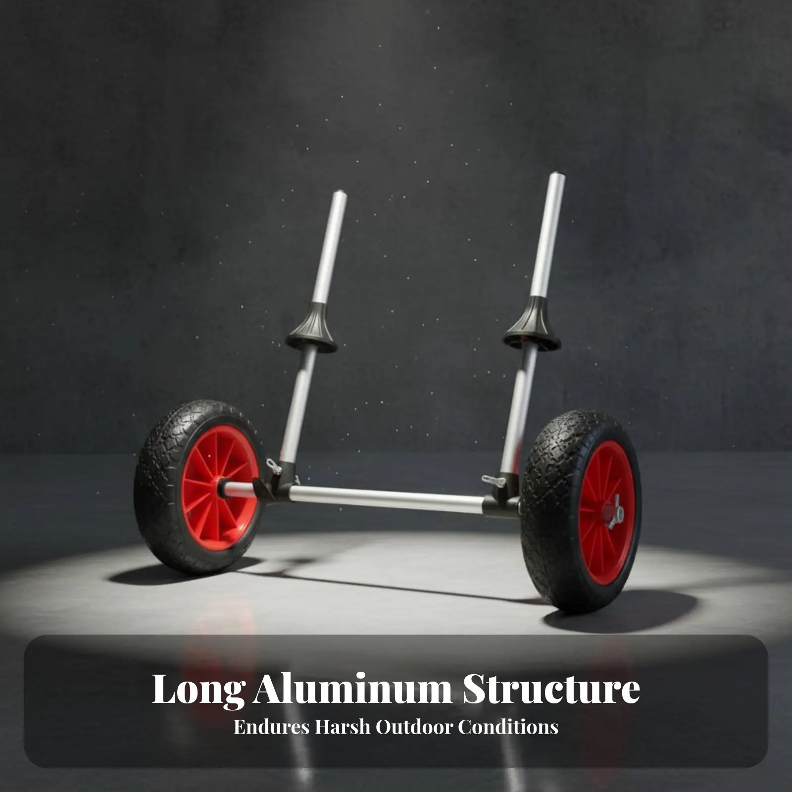 Kayak Scupper Cart Sturdy Duty Aluminum Frame Scupper Hole Kayak Cart Wheeled Watercraft Hauler Adjustable Width Watercraft - view 4