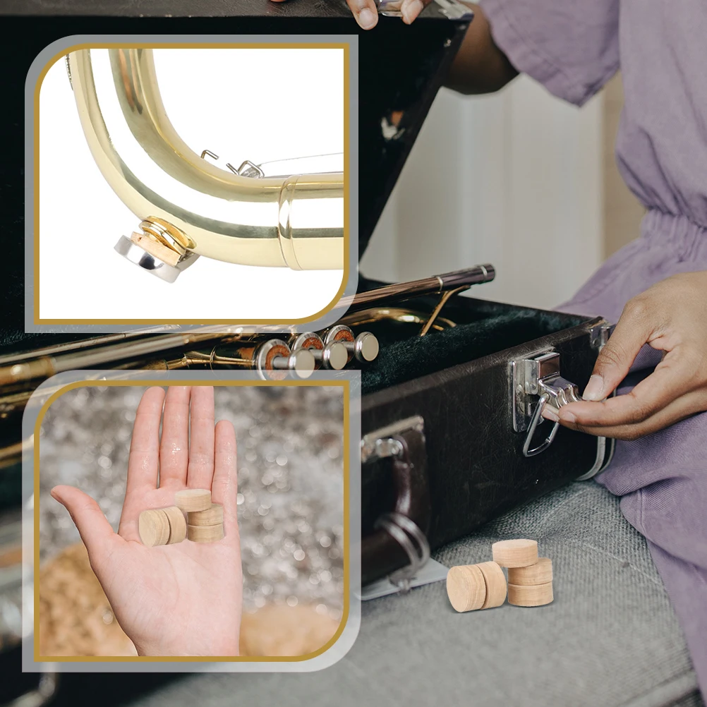 

10Pcs Trombone Cork Pads Premium Wear Resistant Water Keys Replacement Set Spit Valve Accessories Trombone Cork Pads