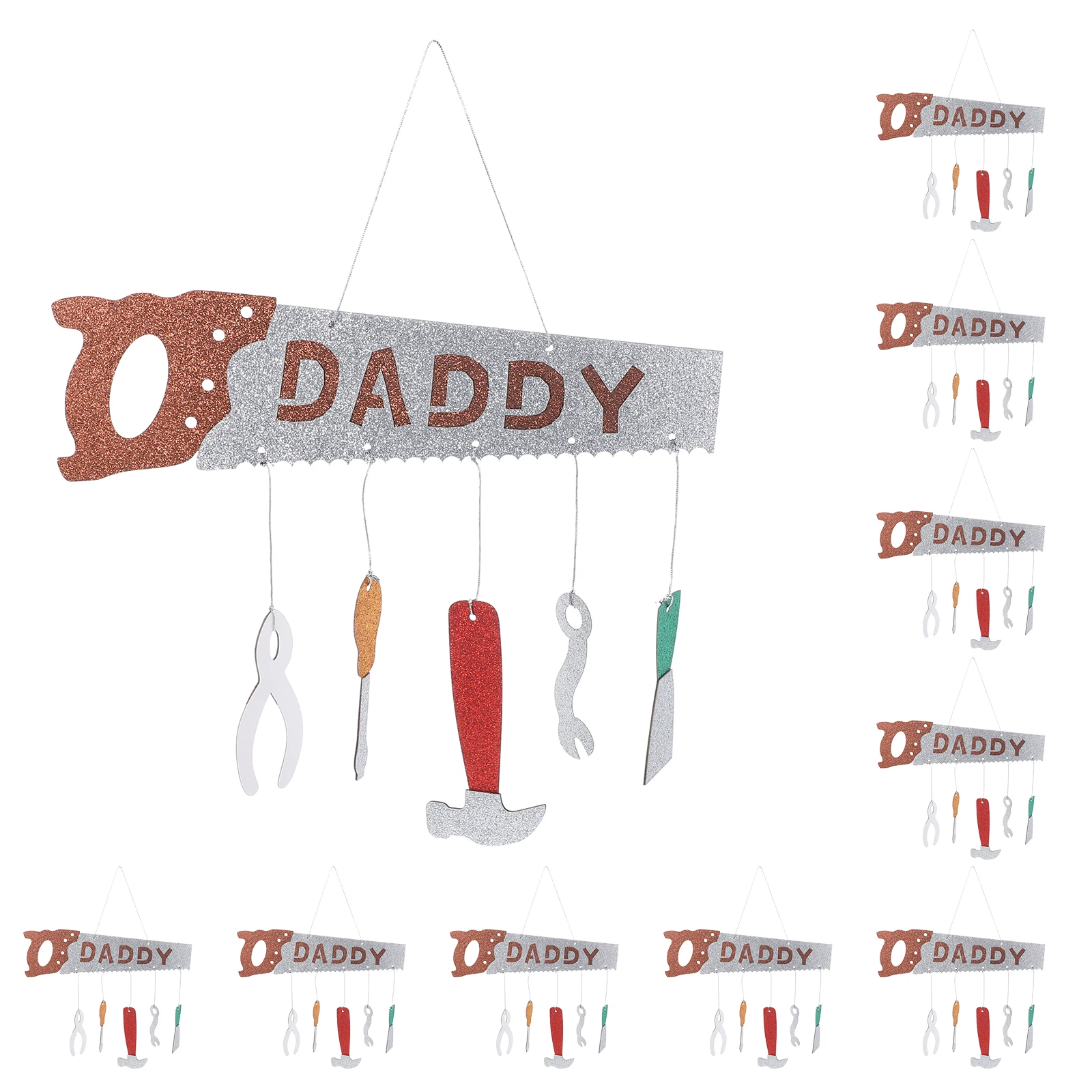 

10pcs Wall Pendant Saw Hanging Wall Decoration Hanging Decoration Father's Day Party Favor Lightweight Practical Festive Props