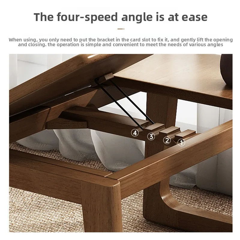 مكتب كمبيوتر محمول من الخشب الصلب نافذة يابانية طاولة تاتامي سرير محمول طاولات قابلة للطي شقة توفر مساحة طاولات شاي القهوة