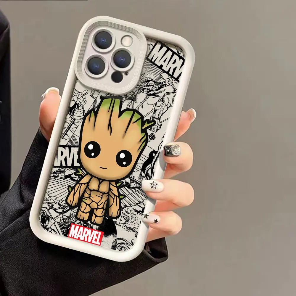 Comics Marvel Art Deadpool Scarlet Witch Groot Phone Case For OPPO Reno 11 10 8 8T 8Z 7 7Z 6 6Z 5 4 3 Pro Plus 5G Ladder Cover