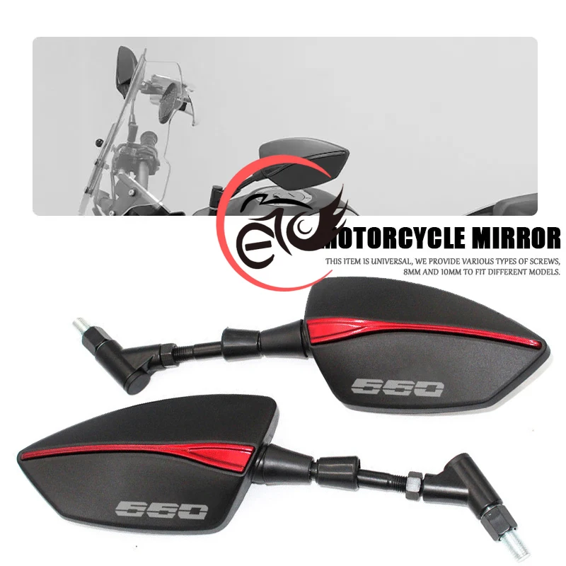 

Piezas modificadas para motocicleta, espejo retrovisor izquierdo y derecho de marcha atrás para Trident 660, 2021-2023