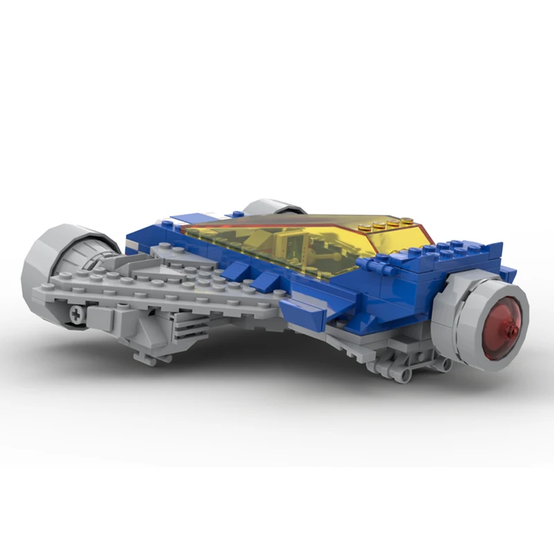 

Конструктор Twin Engine Space Scampered Classic Space MOC: Звездолет из кирпичиков, DIY-сборка, креативные рождественские игрушки и подарки, 224 детали