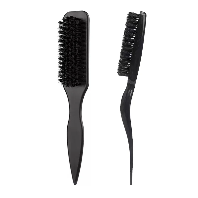 2Pcs Pointed Tail Brushes, Leopard & Solid Colors, Soft Nylo