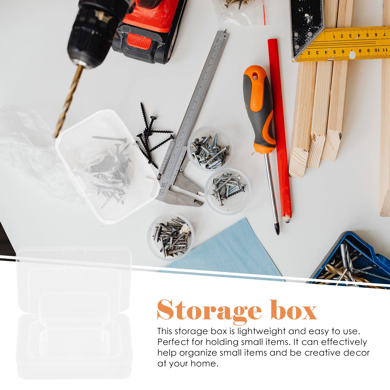 

9pcs Storage Boxes Clear Plastic Organizers Home Storage Case Multifunctional Container Screw Box Pp Material Durable