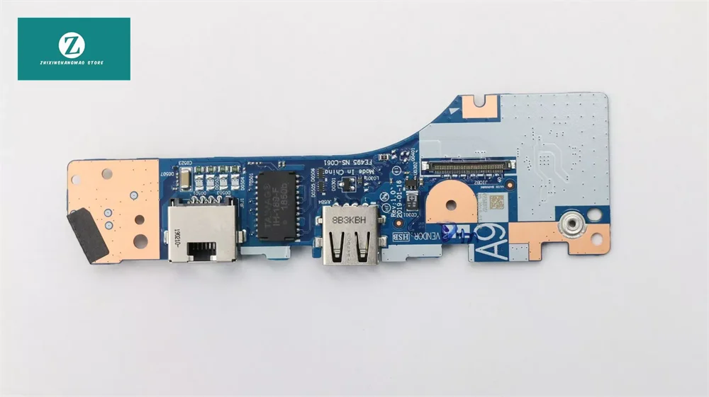 FOR Lenovo Thinkpad E490 E495 USB WLAN SD CARD READER POWER BUTTON BOARD W CABLE NS-C061 02DM046