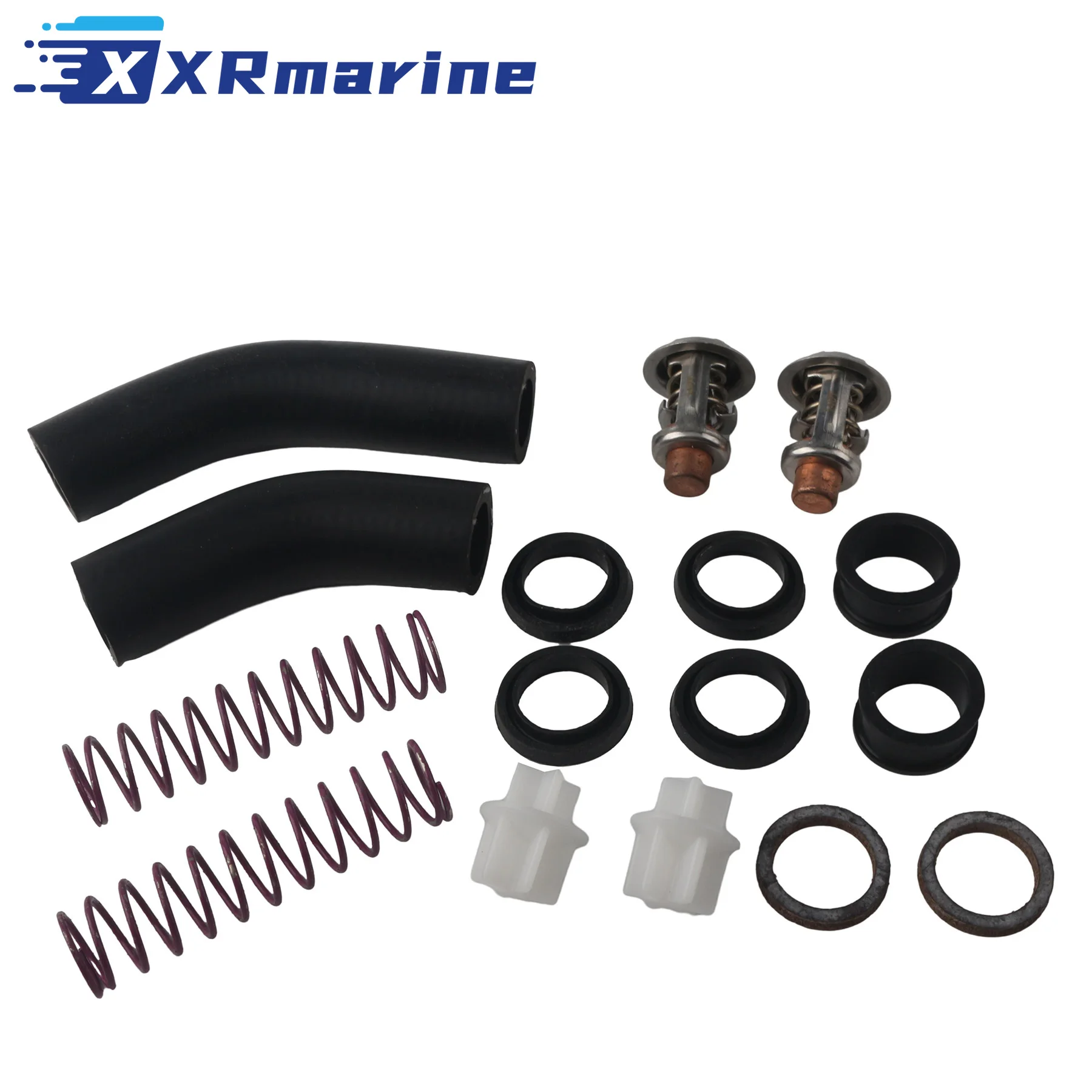 

340975 Thermostat Kit with Hoses for Johnson Evinrude V4 85 88 90 100 115 140 HP Outboard Engines 340976 5005440 18-3673