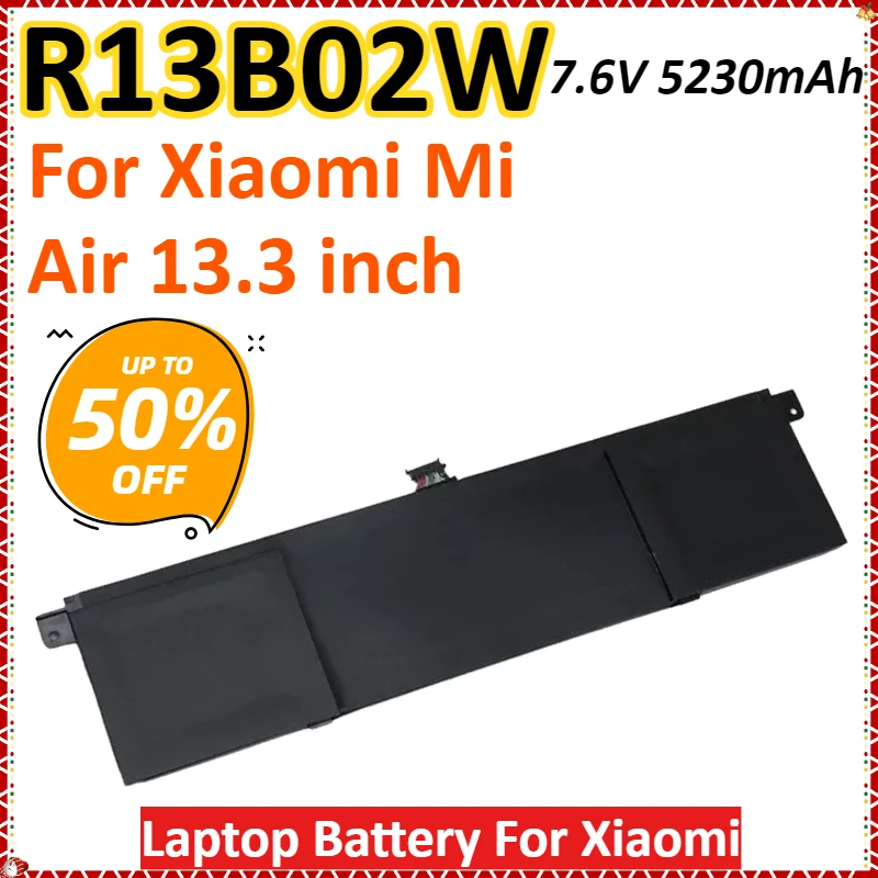 

Новый аккумулятор для ноутбука R13B02W 7,6 В 5230 мАч для Xiaomi Mi Air 13,3-дюймовая серия, высококачественная аккумуляторная батарея