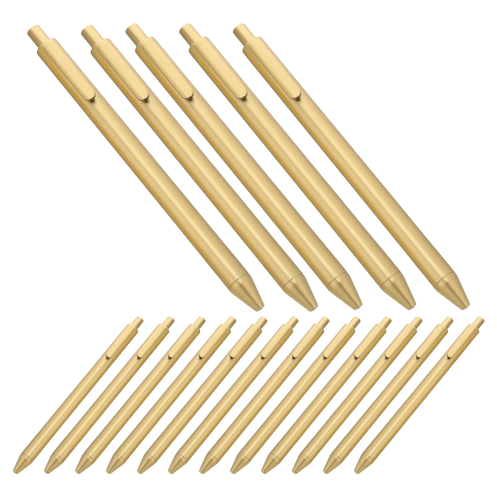 

30Pcs Press Type Decorative Ballpoint Pen Gold Clip Elegant Slim Business Retractable Pens Smooth Writing Employee Gifts Office