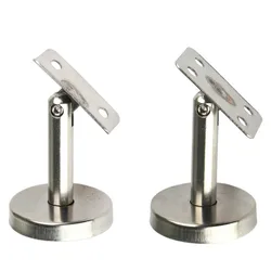 6Pcs/Lot 304 Stainless Steel Handrail Wall Floor Mount Straight Post Bracket Adjustable Flat Curve Plate with Screw Anchor