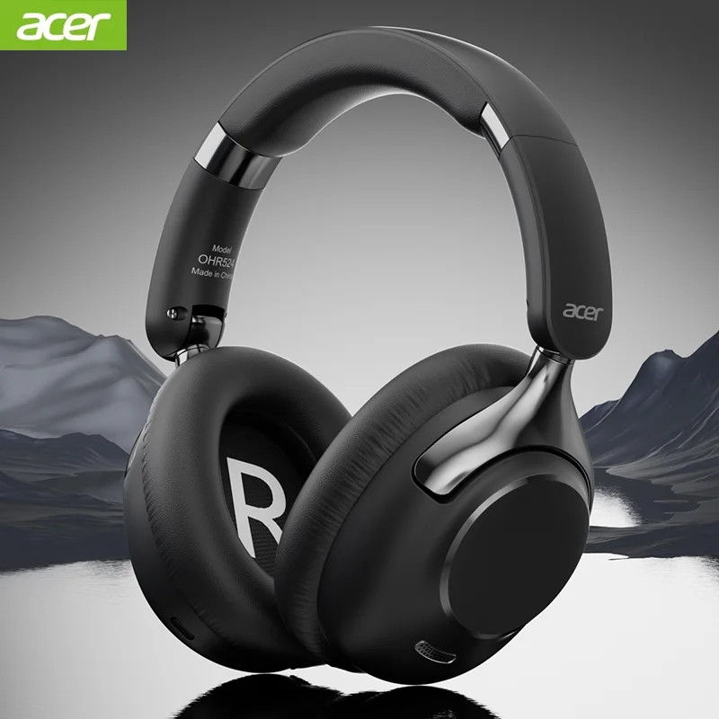 

Acer ANC Wireless Bluetooth Headphones 360° Surround Sound Headsets Gamer Sports Earphones Noise Reduction with HD Mic OHR524