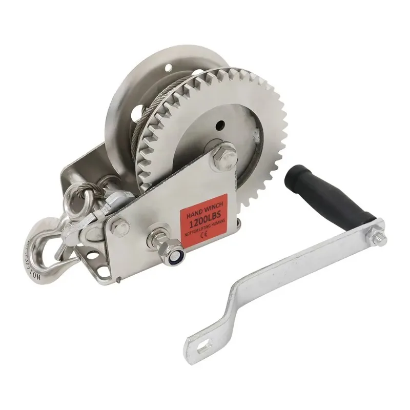 Winch Manufacturer Stainless Steel Brake Manual Car Hand Winch Traction Boat
