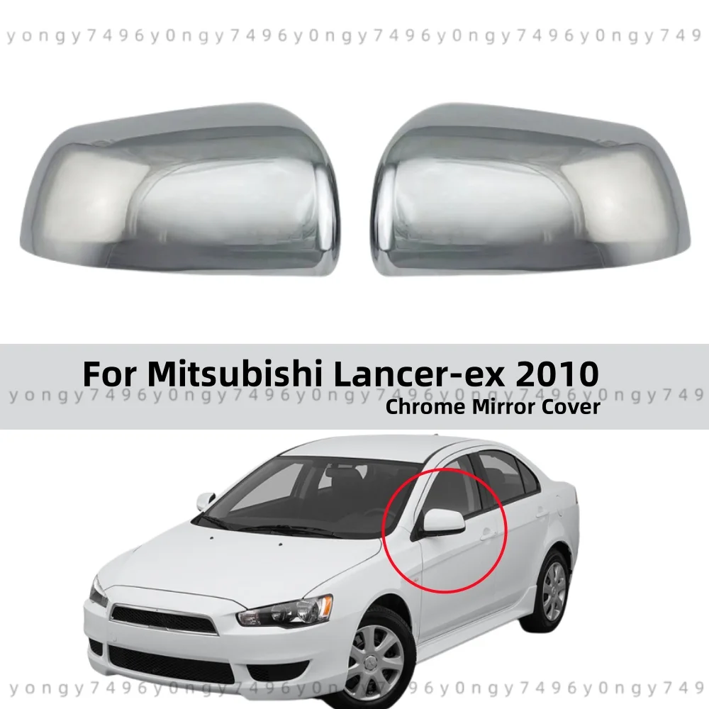 

Chrome Silver Door Mirror Covers Trim Paste Style Car Rearview Accessories For Mitsubishi Lancer ex 2010 Chrome Car Stickers