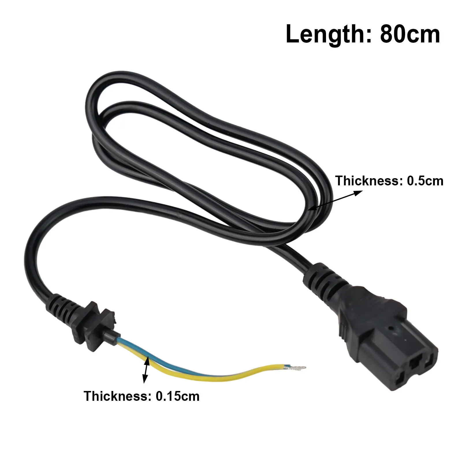 

Brand New High Quality E-bike Plug Socket Wire Connector Car Plug Cable Charging Socket Electric Vehicle 1x 80cm Accessory