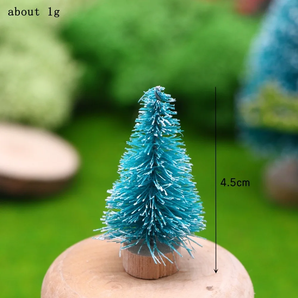 12 ชิ้น Mini Christmas Tree Sisal Silk Cedar ตกแต่งด้านบนต้นคริสต์มาสขนาดเล็ก Gold Mini Tree Window ตกแต่ง DIY