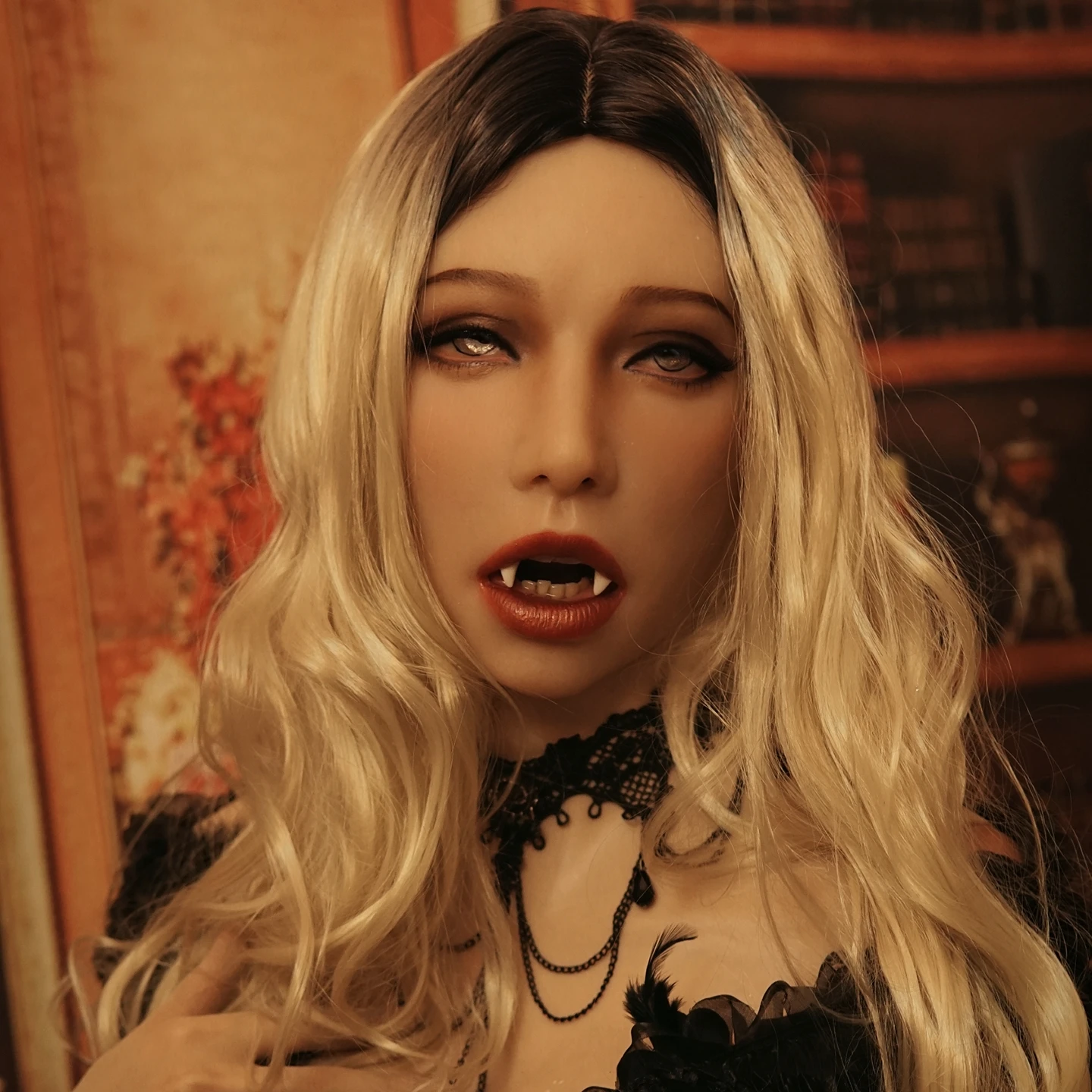 

(M08M VAMPIRE POPPY)'Dreammask' DMS Crossdress Женский костюм на всю голову Кигуруми Мужской и женский Кляп с открытым ртом Маска Drag Queen