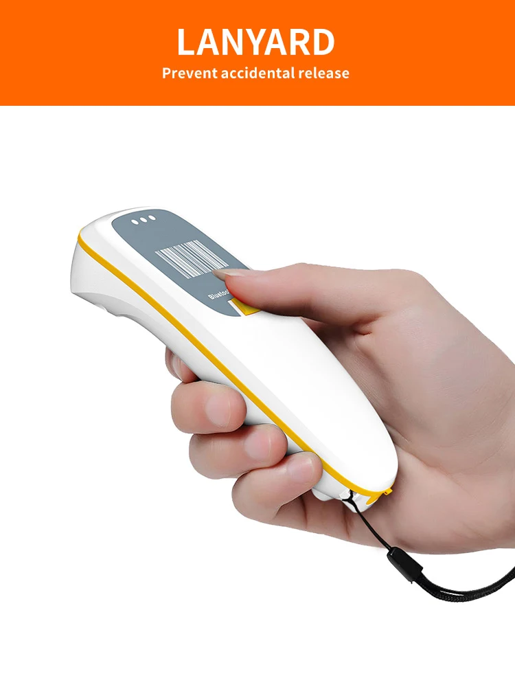 Mini 2D Barcode Scanner Wireless Bluetooth Handheld Pocket QR Bar Code Data Matrix PDF417 Reader for IOS Android Mobile Windows