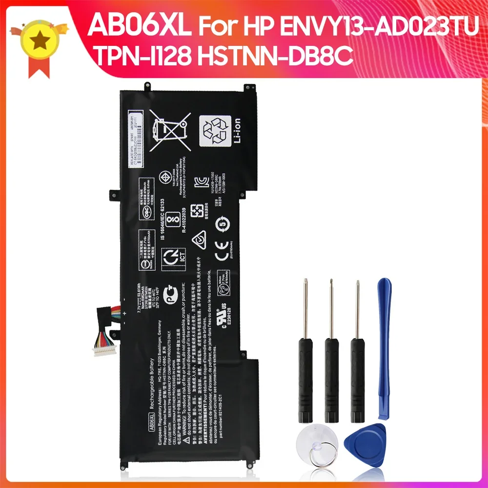 

Replacement Battery AB06XL 6793mAh For HP ENVY13-AD023TU HSTNN-DB8C TPN-I128 HSTNN-DB8C High Quality Batteries With Tool