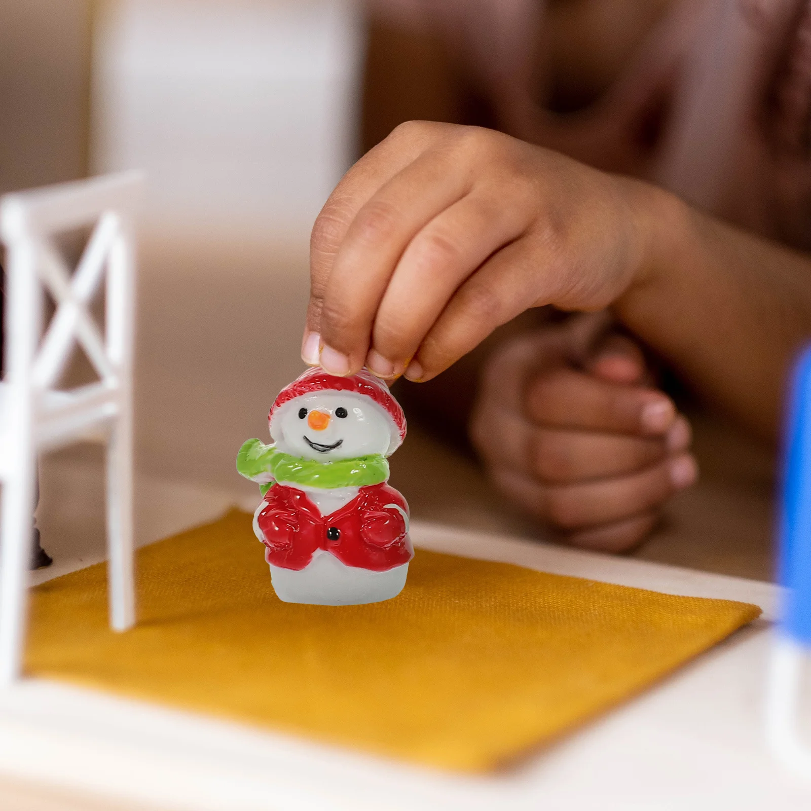 

Christmas Ornaments Xmas Decor Decorations Miniature Figurines Tree Snowman Miniatures