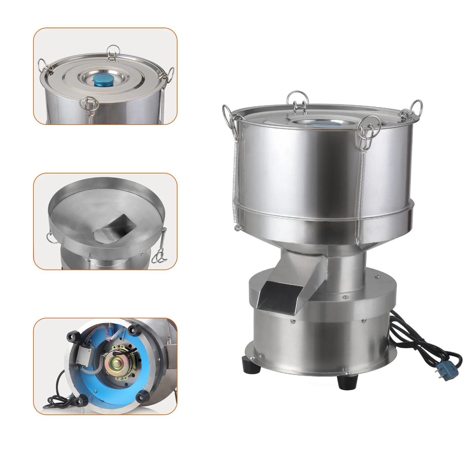 30cm Food sieve machine electric screen,electric shock sieve electrostatic spraying powder screening machine vibrating screen