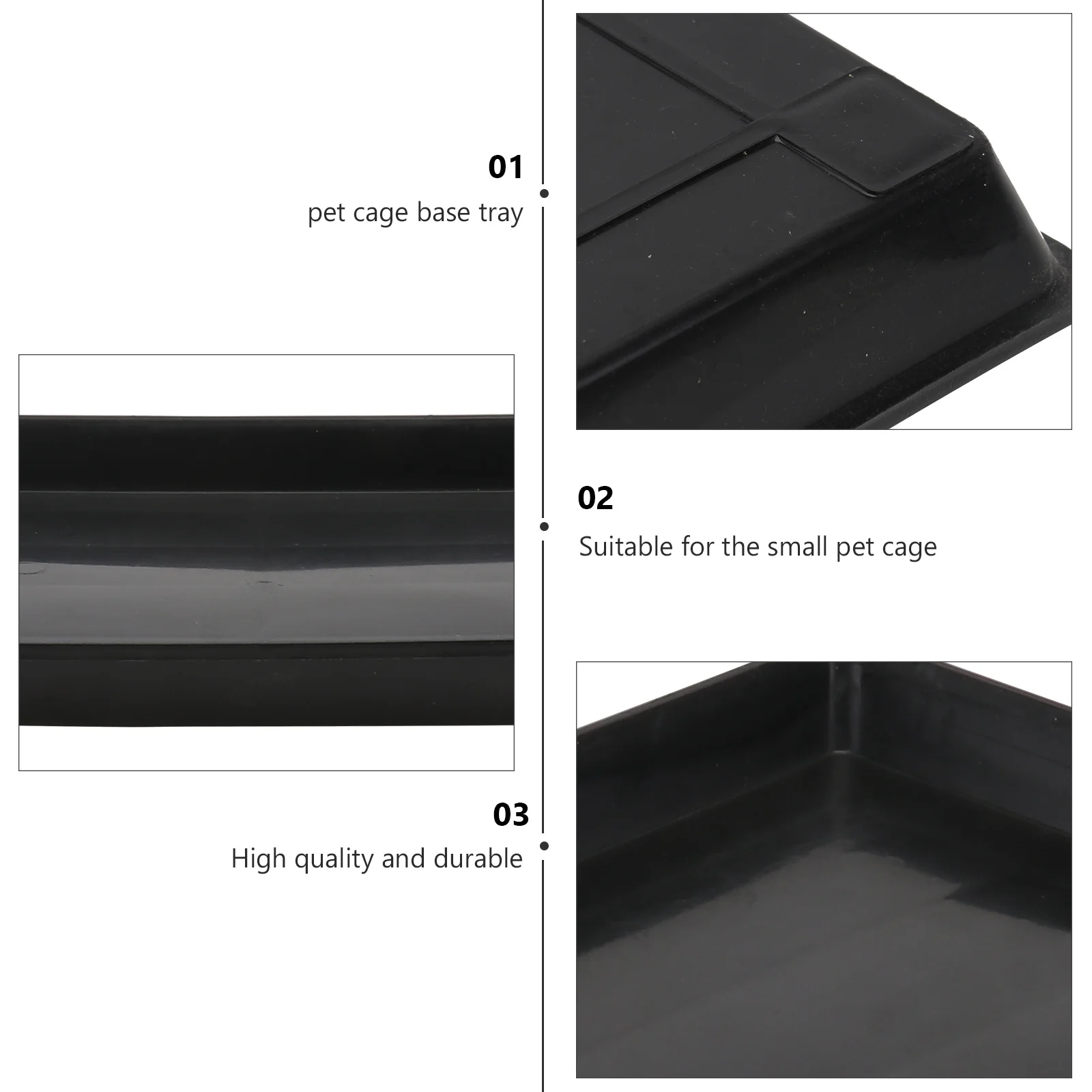 

1Pcs Heavy Duty Pet Cage Tray Stain Resistant Plastic Base for Rabbit Cat Dog Leakproof Cleaning Cage Tray