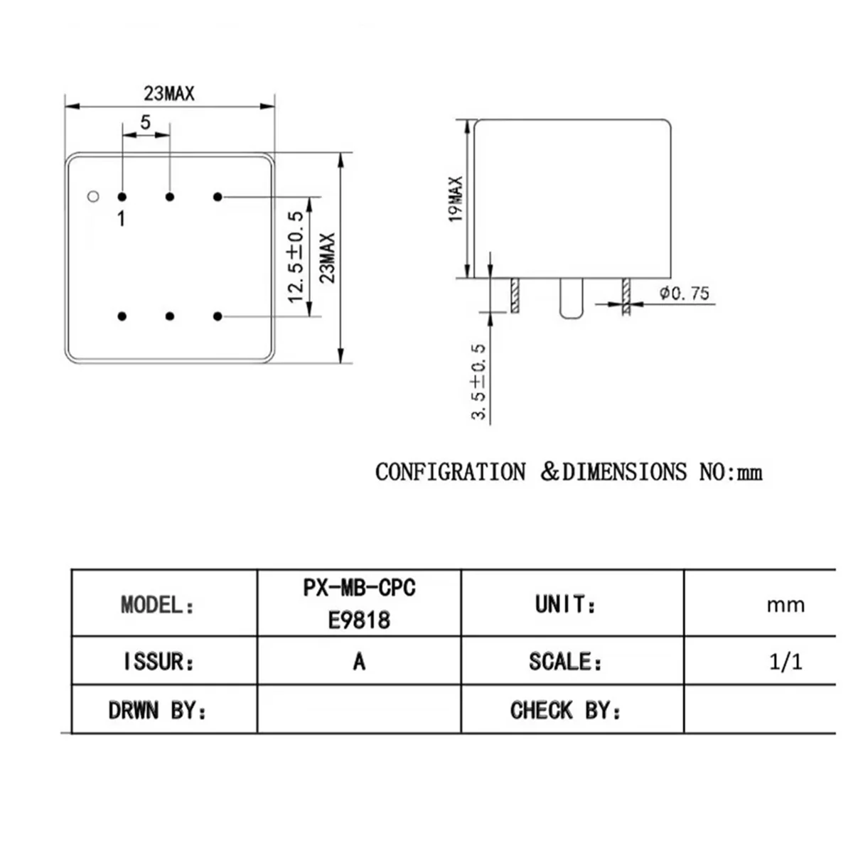 PXSW 1Pcs Permalloy Front Stage Single Ended to Balanced to RCA Audio Signal Isolation Transformer E9818