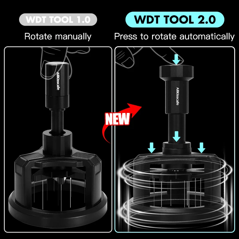 Alikisscafe WDT Tools Rotary Coffee Stirrer Needle Distributor 51mm 54mm 58mm Delonghi Breville Espresso Accessory Barista Tools