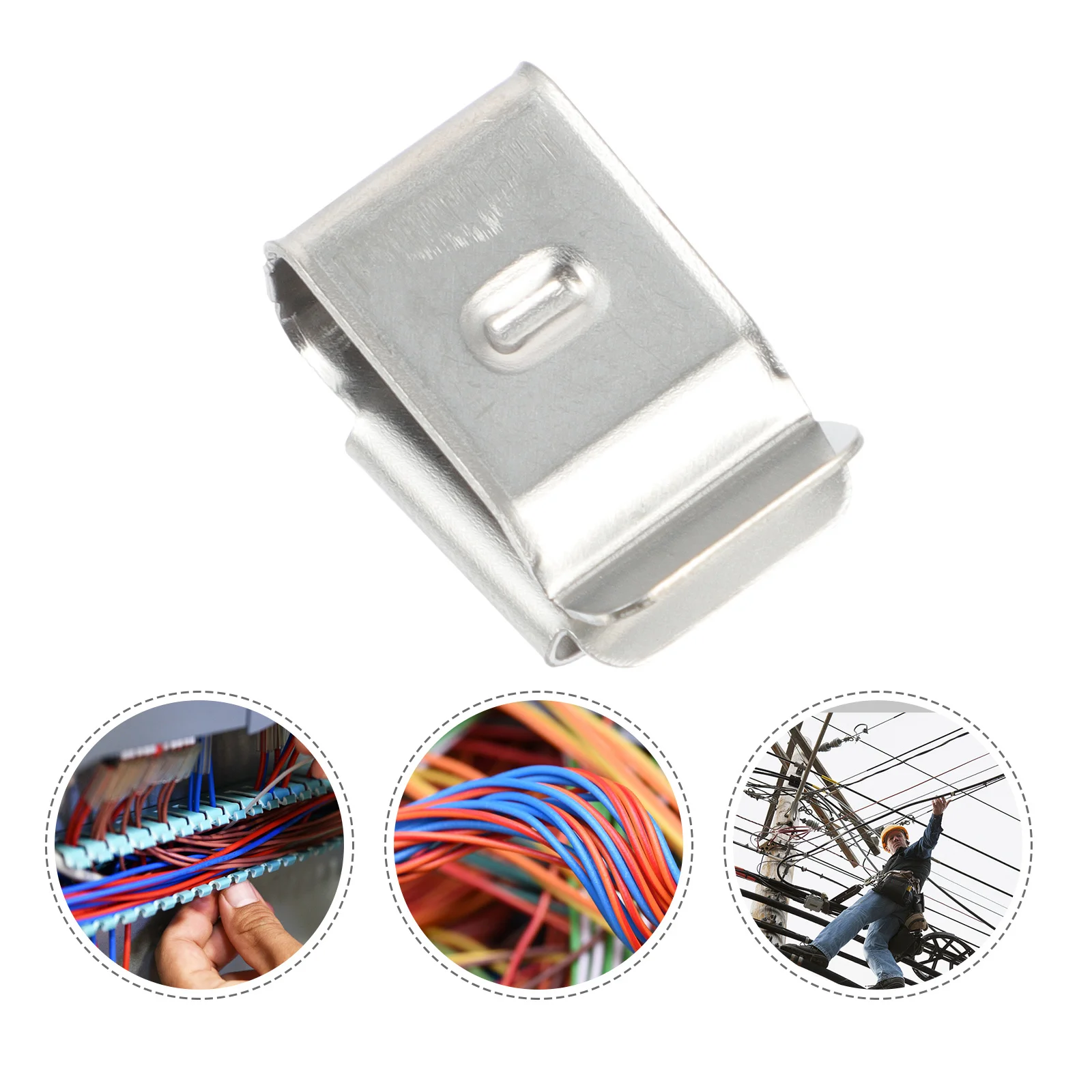 30Pcs Solar Panel Cable Clips 304 Stainless Steel Anti-Oxidation Easy Install No Tools Module Inverter Cables Management