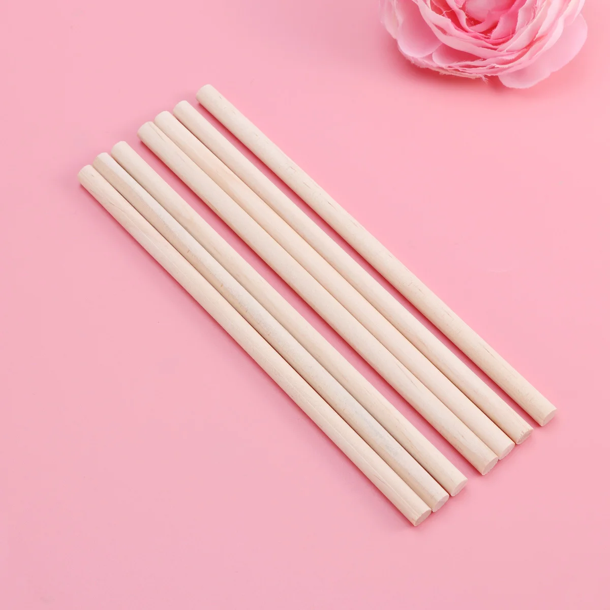 

100Pcs Round Wooden Sticks Made of Pine 15Cm X 0.6cm Smooth Surface for DIY Crafts Woodworking Models Wooden Sticks
