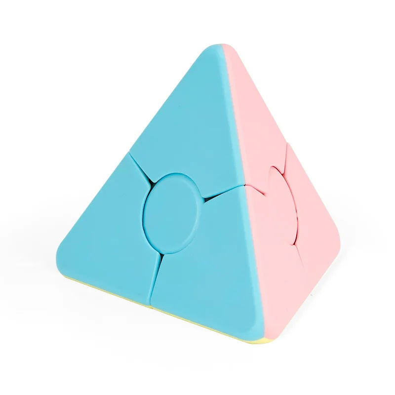 MoYu Magic Tower Magic Cube 2x2 Pyramid Magic Cube Macaroon Color Children's Educational Puzzle Toy