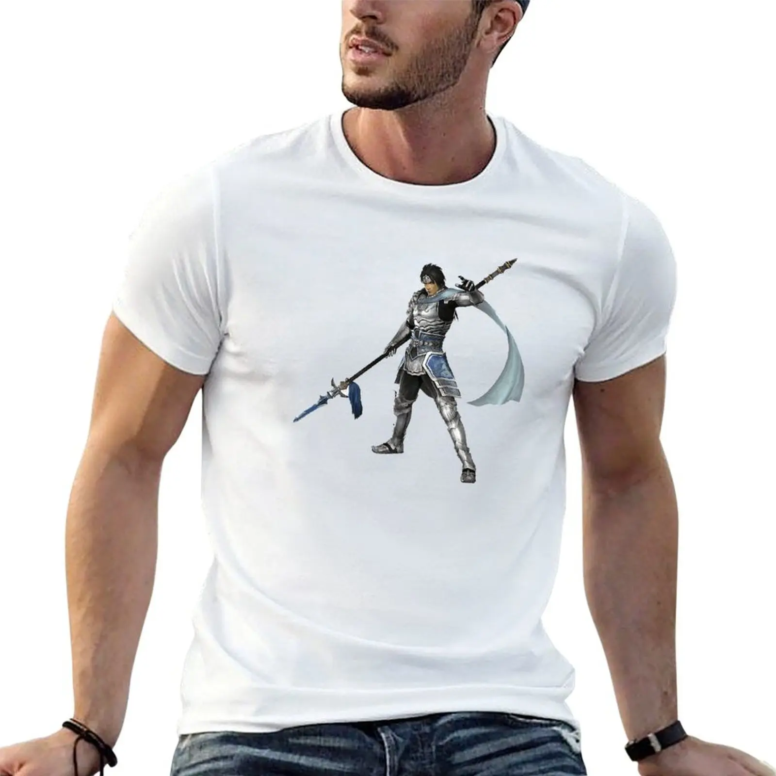 

Dynasty Warriors 6 Zhao Yun Full Body T-Shirt t shirts cotton 100% t shirt for man T-Shirt